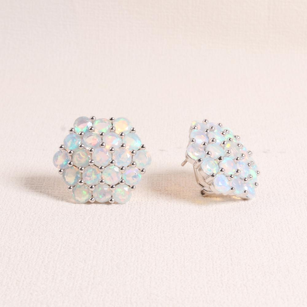 Красивые роскошные большие серьги из серебра 925 пробы с натуральным эфиопским опалом 13,3 карата для женщин, день рождения, юбилей