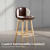 Upholstered Lowrear High Stool Modern and Design Upholstered Stool with Supportrest Stable Frame Ergonomic Design for Restaurant