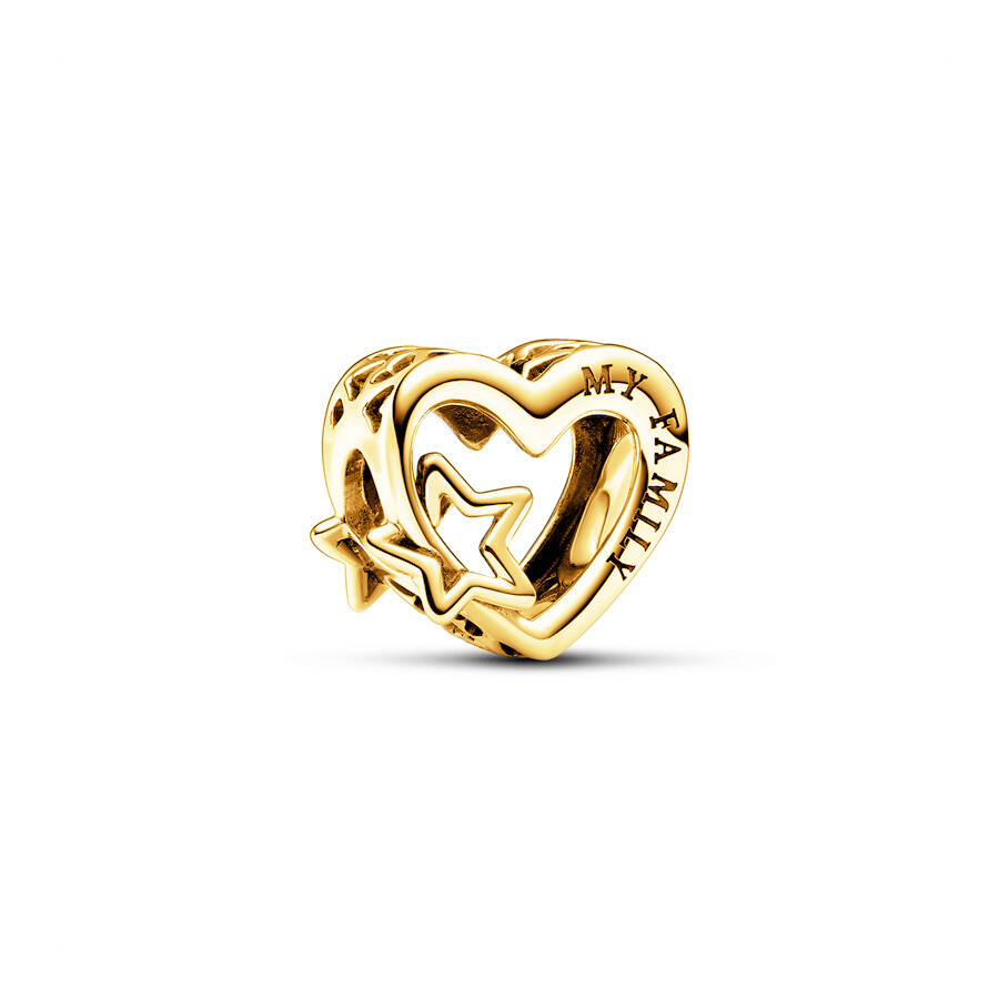 NEW Sparkling DIY Gold Serise Plating Flower Charm Clip Paw Heart Family Bead Fit European Silver Bracelet Jewelry Gift