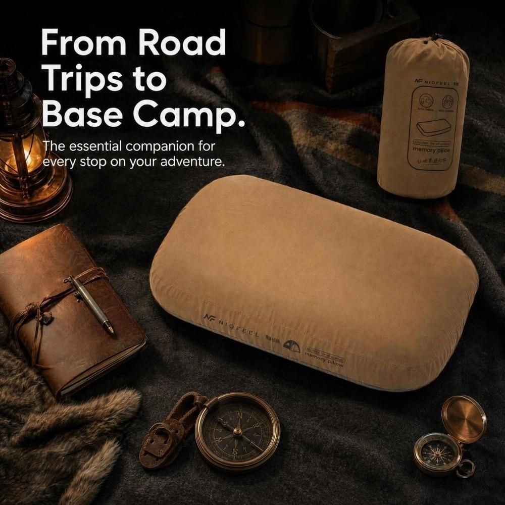 Removable Travel Pillow Compact Camping Pillow Portable Backpacking Pillow Car Travel
