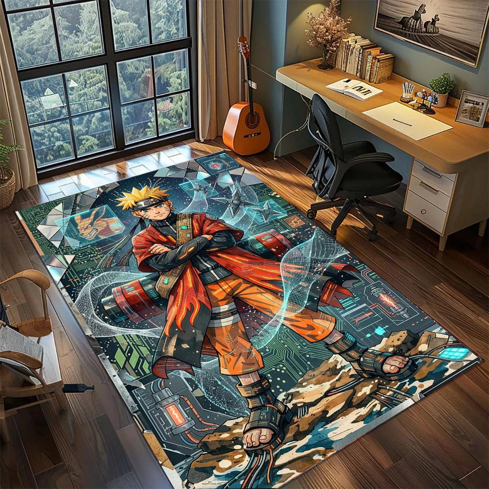 Gamer Room Naruto Carpet Non Slip Washable Large Area Rug Floor Mat for Bedroom Home Decor