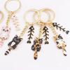 1 Piece Women Exquisite Cat Key Holder Cute Cartoon Kitten Fish Bone Keychain Organizer Portable Fashion Girl Pendant
