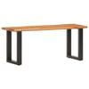 VidaXL Bench with Natural Edge Wood 110 Cm Solid Acacia Wood and Steel