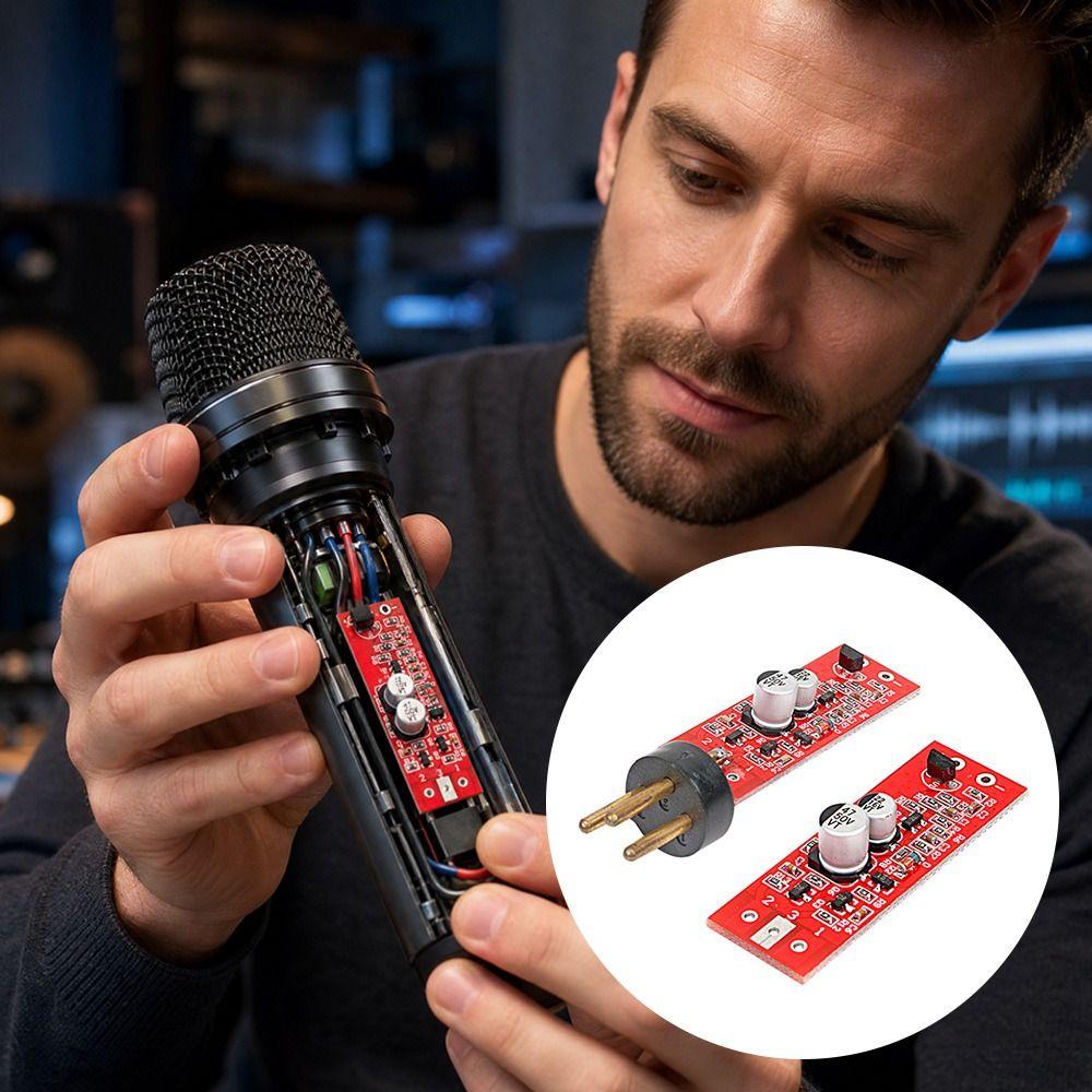 15-48V Phantom Power Microphone Board 125db Microphone Amplifier Board Electret Microphone