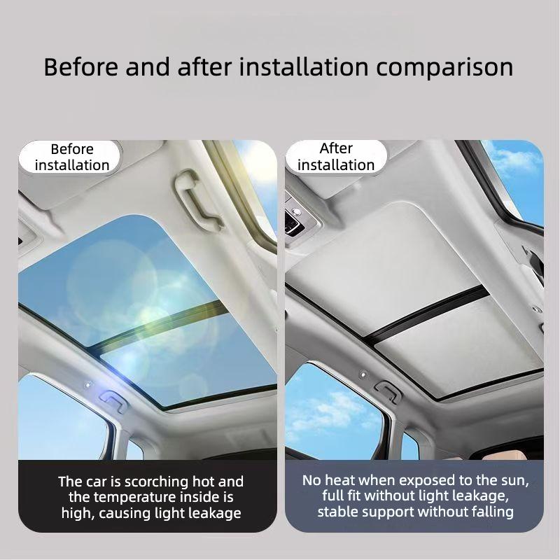 For BYD Atto 3 Panoramic Sunroof Sunshade Electrostatic Adsorption Heat‑Insulation UV‑Proof Roof Sun‑Shield Accessories