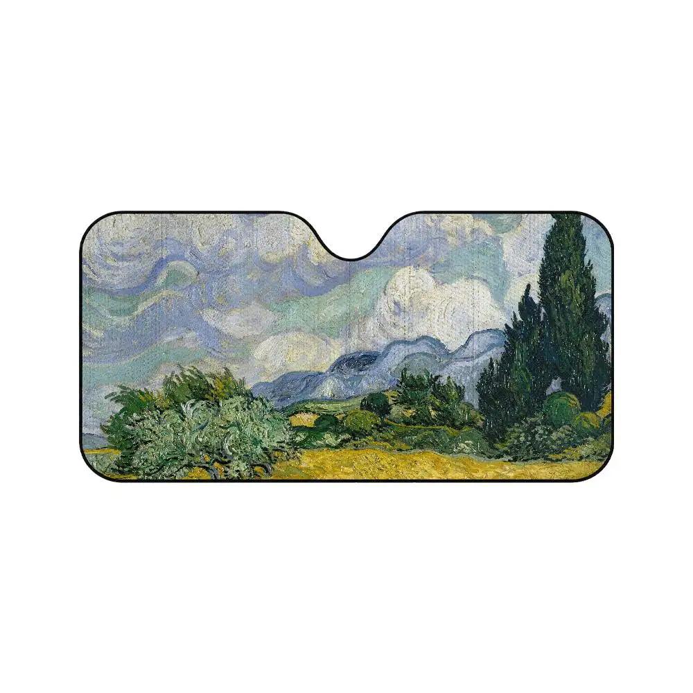 Van Gogh Sun Visor Foldable Universal Car Windshield Sun Shade UVProtection Heat Insulation Foldable Cover