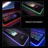 Коврик для мыши Yae Miko Genshin Impact Игровой RGB-коврик для мыши Печать на заказ Клавиатура с подсветкой Девушка-геймер XXL Коврик для ноутбука Настольные коврики Deskpad