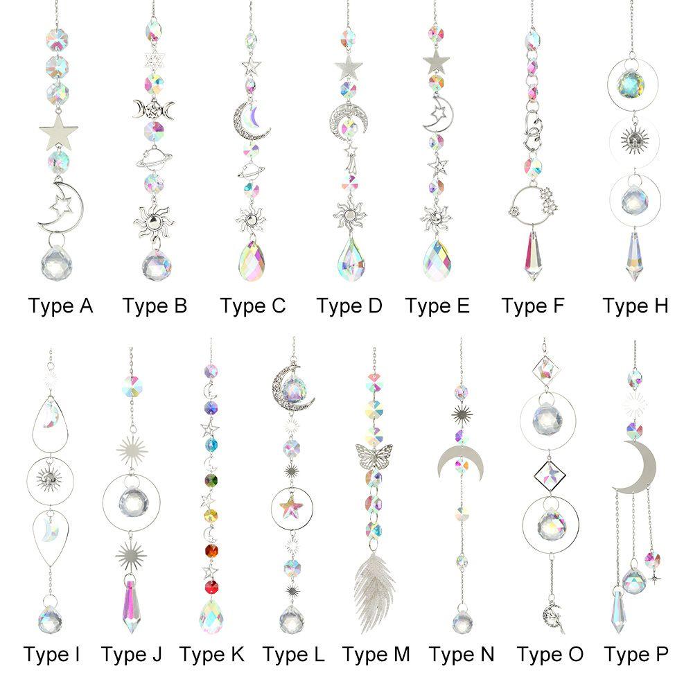Ornament Curtains Embellishment Hanging Prisms Pendant Star Moon Crystal Wind Chime Sun Catcher