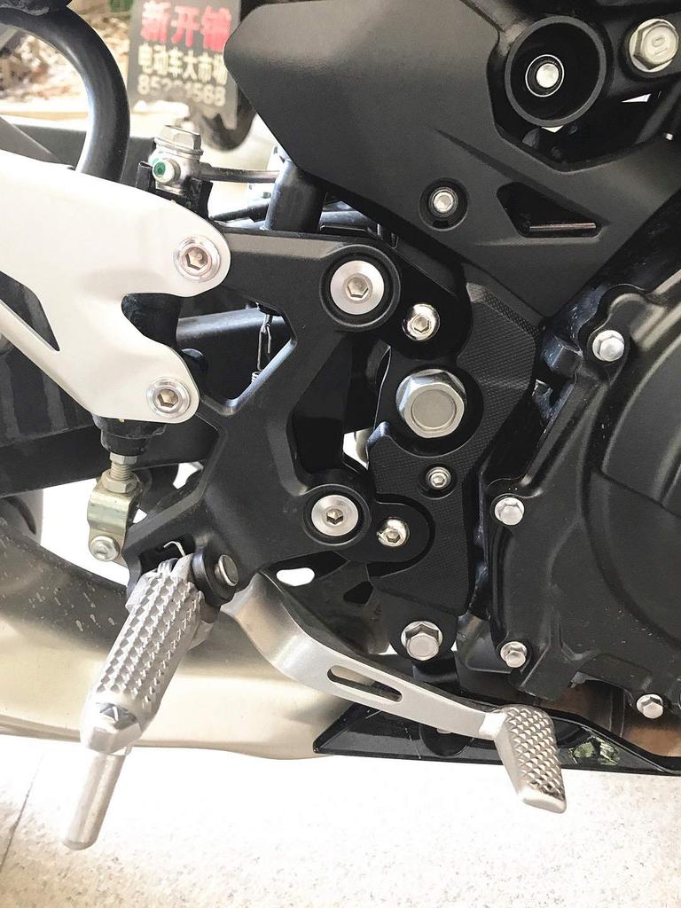 LEDISHUN Rearset 25mm 13mm for Kawasaki Ninja 400 and Z400 Adjusters, Up, Back, 250, (2018-2022), Z250, (2019-2022) (Titanium Color)