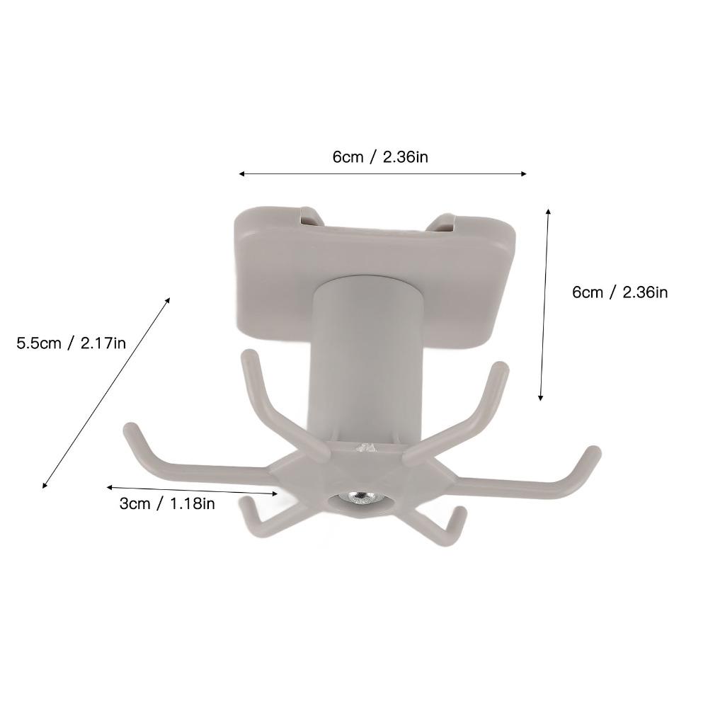 3pcs Strong Bearing Kitchen Utensil Hooks 360 Degree Rotation Adhesive Hanging Rack For Kitchen