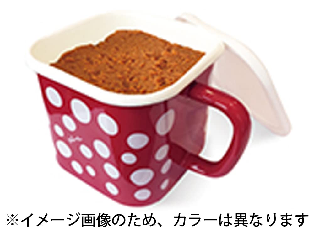 Tamahashi Storage Container Square Pot Enamel 1450ml Made In Japan Prune White OHANA YJ-822