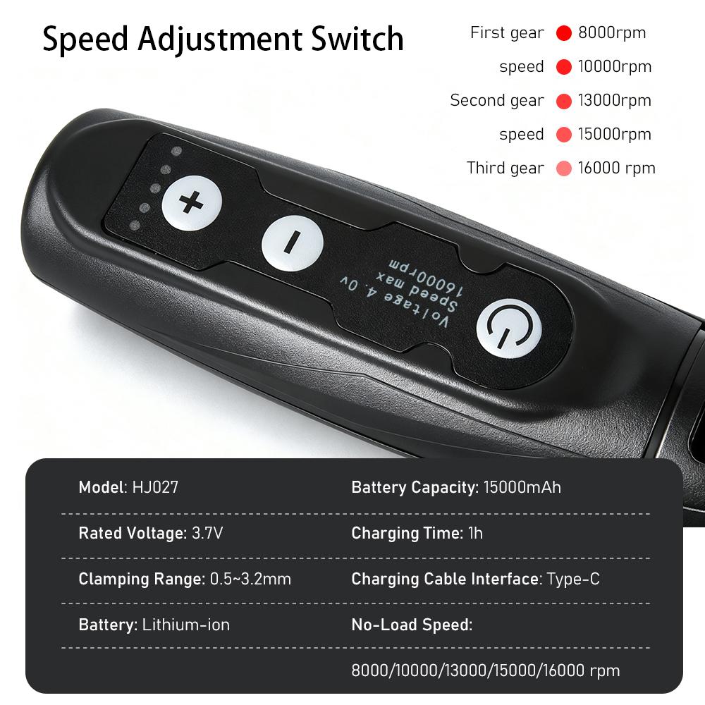Tungfull Мини Беспроводной Роторный Инструмент 5-скоростная Электрическая Дрель Силовые Роторные Инструменты для Гравировки, Шлифовки, Полировки, Резьбы, Резки