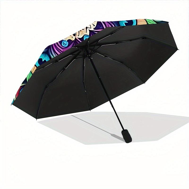 1pc Peacock Feather Mandala Automatic Open/close, All-Season Portable Folding Umbrella for Friends, Travel, Everyday, Events yy250812149