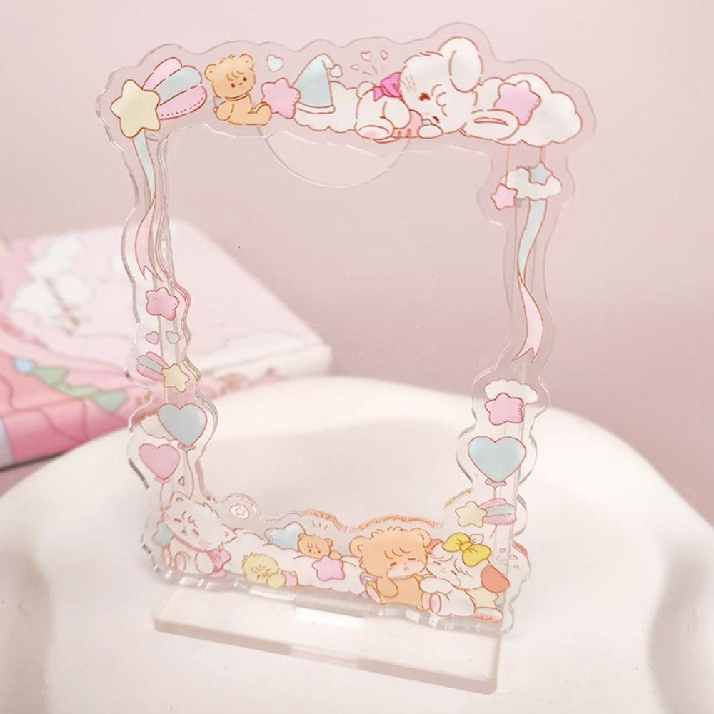 Dustproof Idol Card Display Stand Transparent Photo Frames Cute Photo Card Holder Gifts