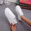 Fashion New Fashion Women Shoes Fashion Summer Casual White Shoes Cutouts Lace Hollow Breathable Platform Flat Shoes Woman Sneakers