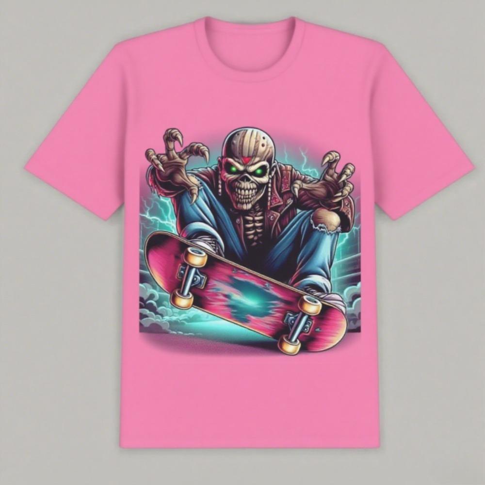 Cotton Short-sleeved Men's New Street Style Breathable Emerging Art Daily Style Trend Printing T-shirt Couple Tide Brand Tops