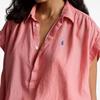 Polo Ralph Lauren Однотонная рубашка поло с вышитым логотипом и коротким рукавом, женские рубашки, розово-лососевый цвет 211935131-002