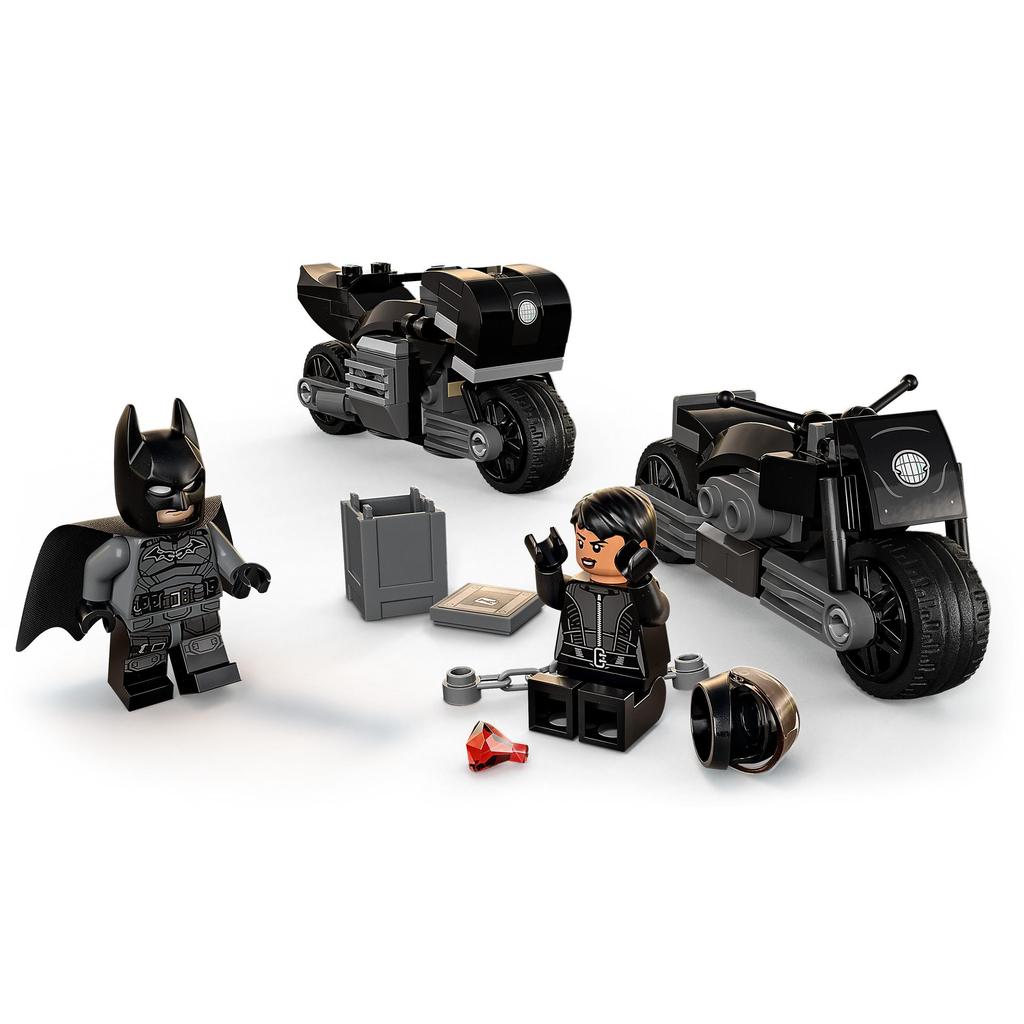 LEGO Super Heroes Batman Selina Kyle Motorcycle Chase 76179 Игрушечный блок Present Superhero American Comics Vehicle Vehicle Sentai Hero Boys 6 лет