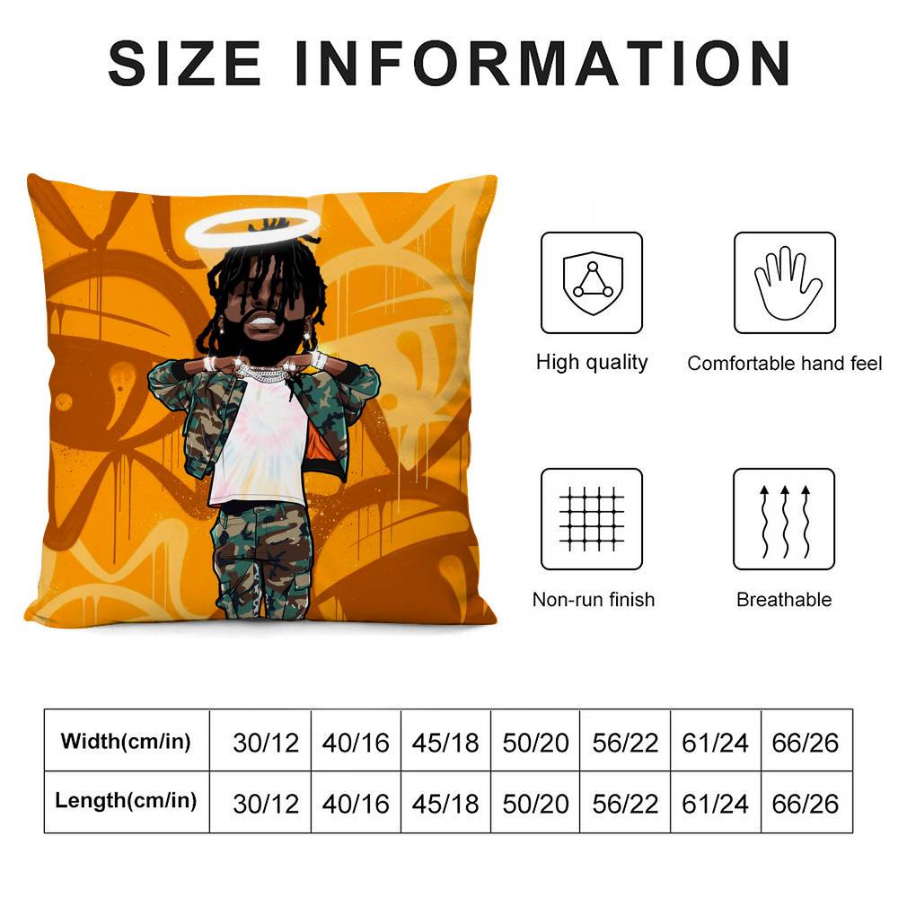 Наволочка с изображением рэпера C-Chief K-Keef для дивана, гостиной, спальни, с двусторонней печатью, квадратная подушка, наволочка для подушки для сна