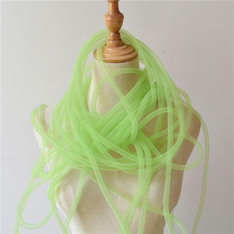 10 мм Трубчатая Конская Щетина Кринолиновая Трубка Кринолиновая Сетчатая Ткань Отделка для DIY Аксессуаров для Волос Эластичная Скрученная Гибкая Сетчатая Ткань