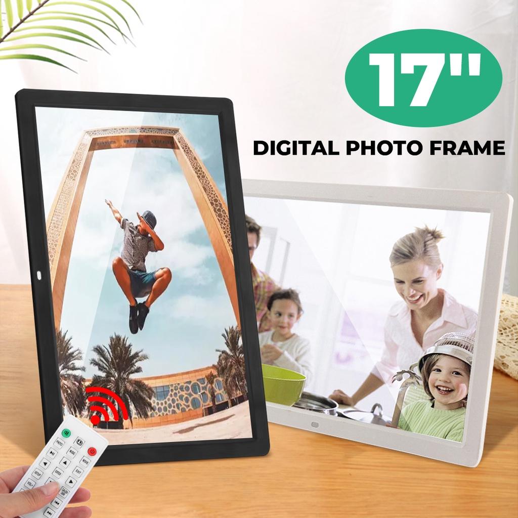 17-дюймовая цифровая фоторамка HD 1440x900, ультратонкая светодиодная электронная фотоальбом, ЖК-фоторамка с дистанционным управлением