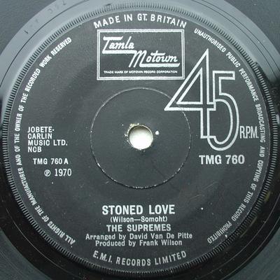 7-дюймовая пластинка SUPREMES  Stoned Love TMG760 Tamla Motown 1971 UK SoulFunk Б/у
