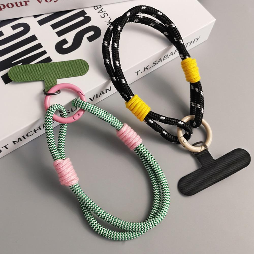 Key Holder Mobile Phone Lanyard with Patch Phone Hanging Chain Phone Wrist Strap Backpack Decor