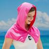 Solid Color Sunscreen Shawl Towel Cycling Cap Elastic Outdoor Sun Hat Sports