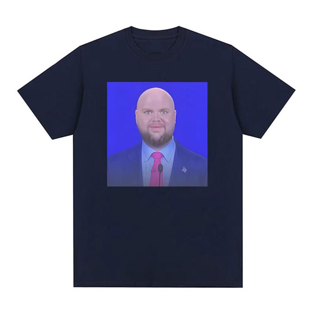 JD Vance Meme Bald Baby Face Funny Tee Shirt Men Women Fashion Humor Gothic Oversized T Shirt Cotton Casual Short Sleeve T-shirt