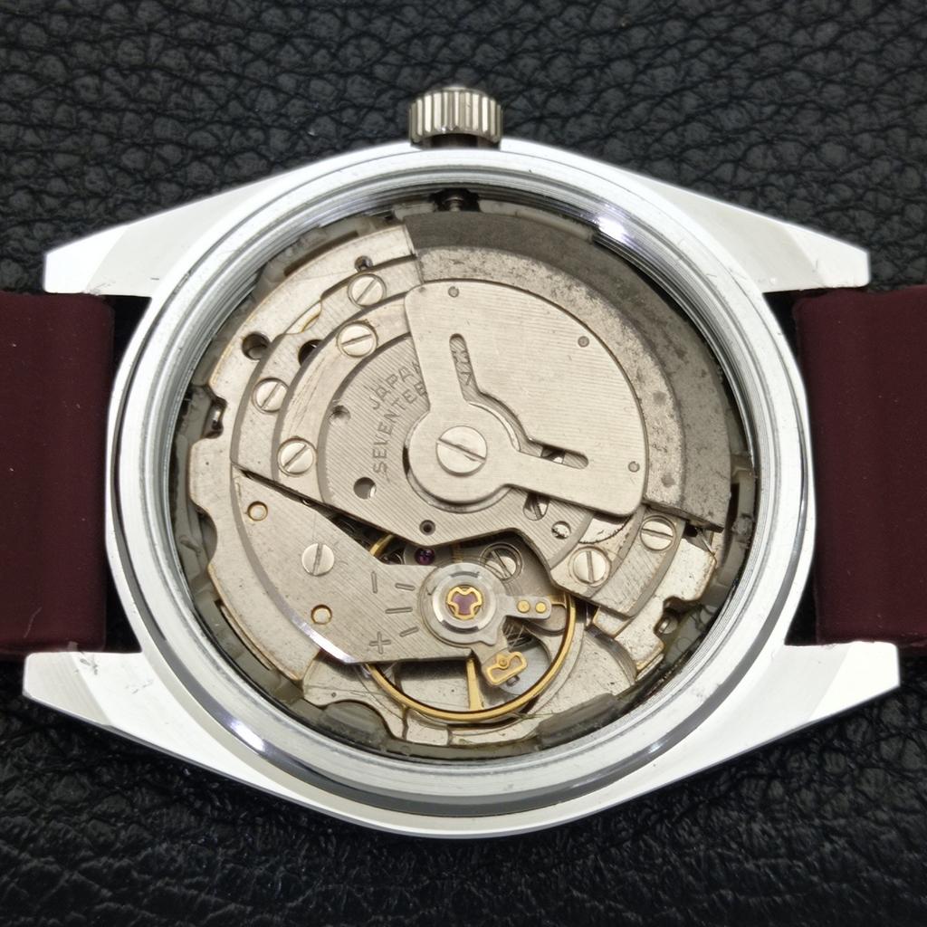 ВОССТАНОВЛЕННЫЕ МУЖСКИЕ АВТОМАТИЧЕСКИЕ ЧАСЫ SEIKO 5 СДЕЛАНЫ В ЯПОНИИ КРАСНЫЙ ЦИФЕРБЛАТ ЗАКАЗНЫЕ a440090-2 QV90-a440090