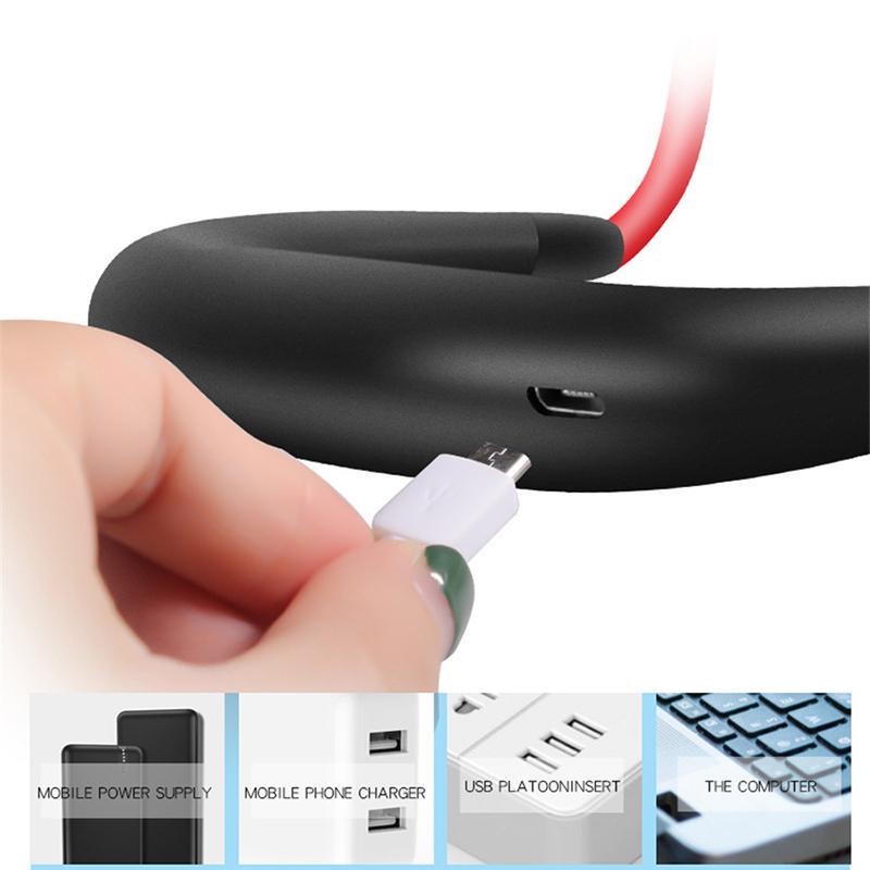 Портативный двойной вентилятор для шеи, USB перезаряжаемый небольшой офисный вентилятор, спортивный вентилятор для шеи на открытом воздухе