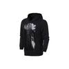 Adidas Logo Print Hooded Sports Long Sleeve Sweatshirt Men Sweatshirt Black DU2430