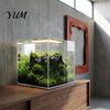 Corner Fish Tank Decor Aquarium Hideout, under Gravel Betta Cave Tunnel, Natural Texture Stone-Look Hideout Viewing Tunnel for Shrimp Shelter