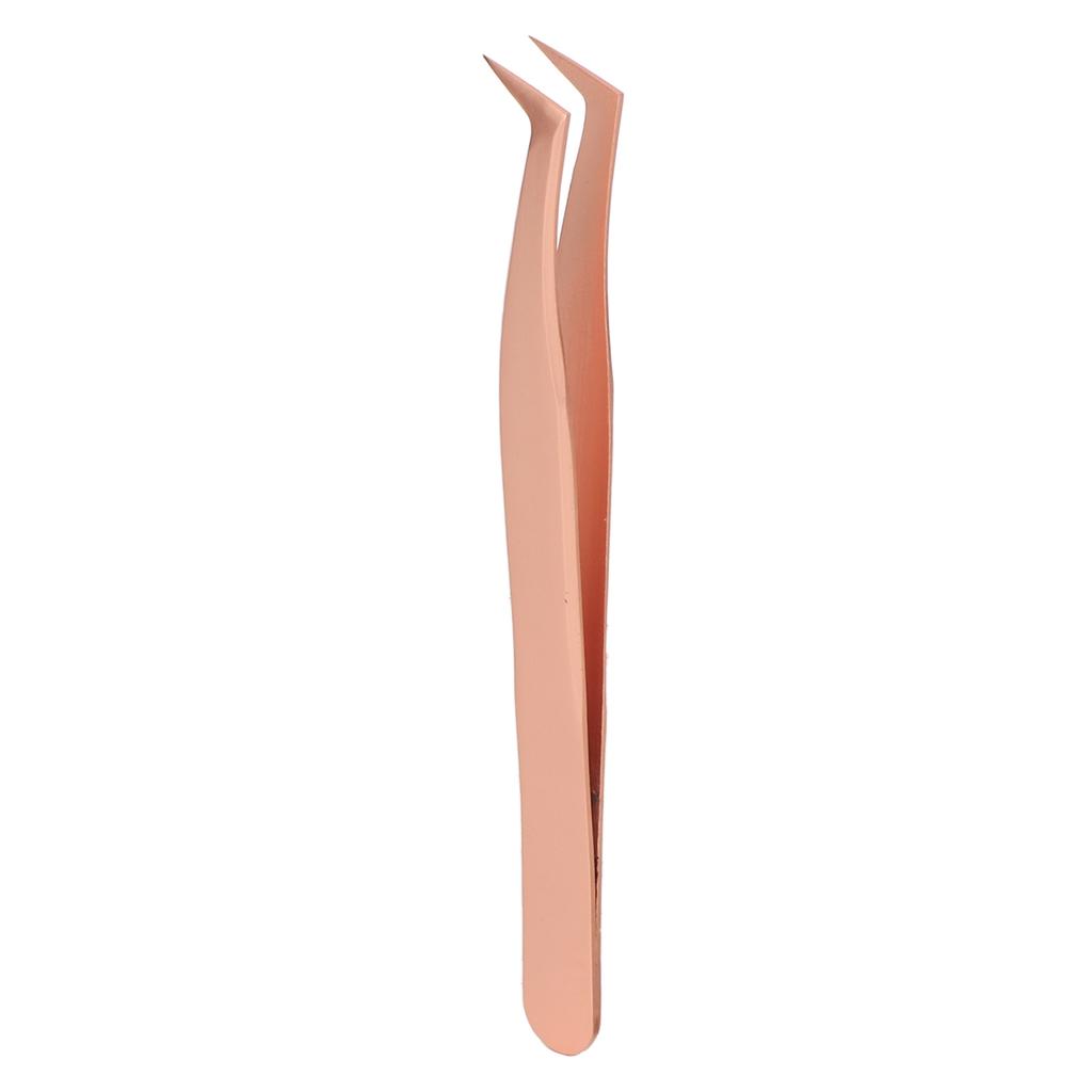 Eyelash Extension Tweezers Stainless Steel Professional Precise Comfortable Grip Tightly Tip Lash Tweezers Rose Gold