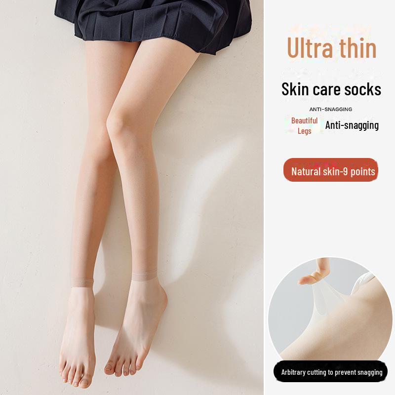 Женские прочные прозрачные колготки большого размера с открытым носком и защитой от зацепов — летний стиль, без заниженной резинки, телесного цвета.