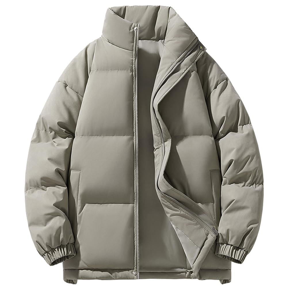 Мужская пуховая куртка Amyni, Зимняя одежда, Однотонная, Защита от холода, Ветрозащитная, Теплая, Унисекс