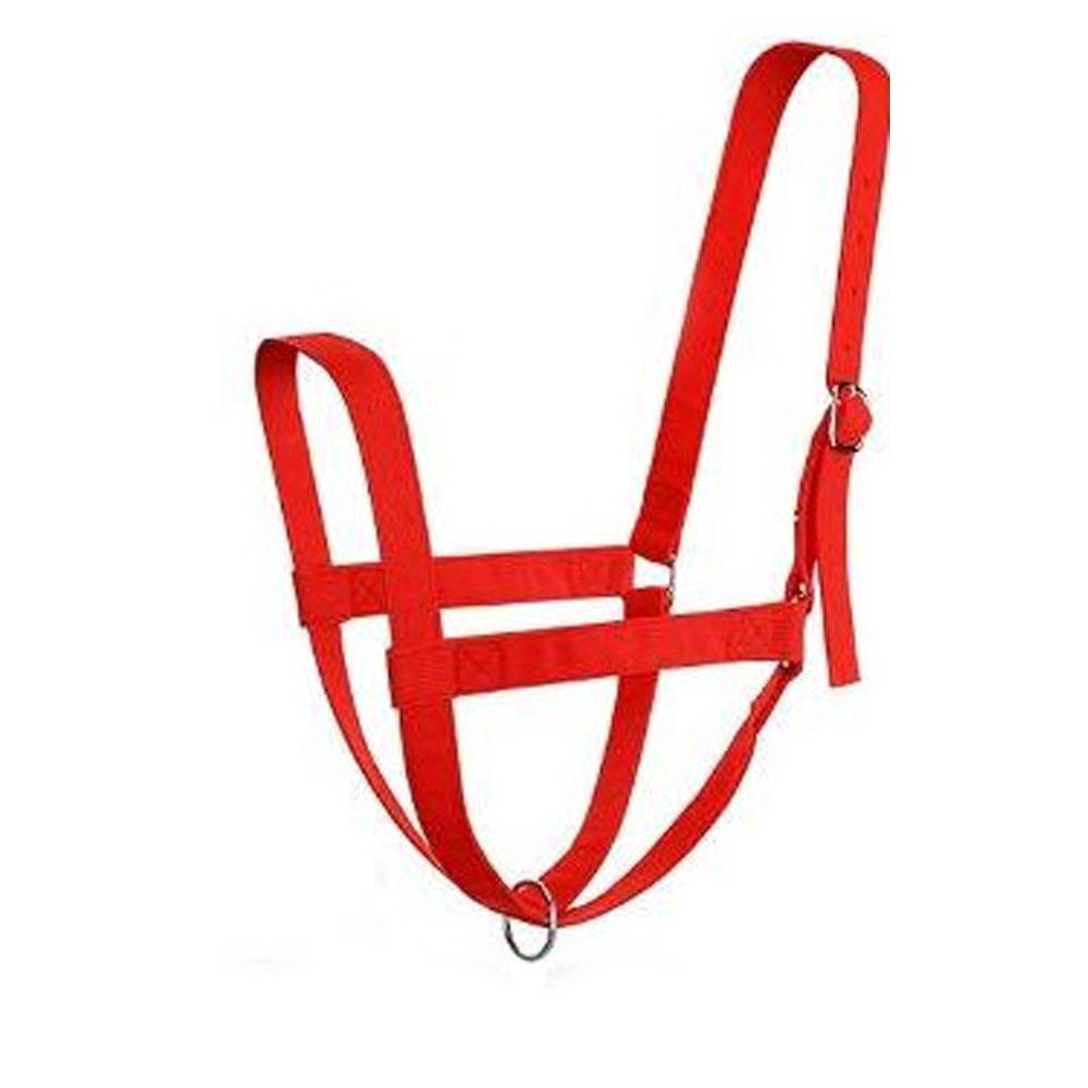 Adjustable Horse Halter Nylon Livestock Strap Animal Bridle Cow Halter with Lead Outdoor Use
