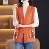 Women's Spring/Autumn Sleeveless Knitted Cardigan Mother's Base Layer Outerwear Sweater Vest