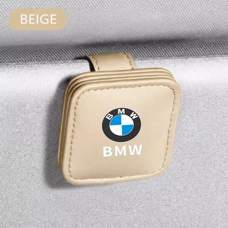 LYKFV1 New 2025 Car Glasses Holder Sunglasses Clip Eyeglass Case Card Clip Auto Accessories For BMW M M3 M5 X1 X3 X5 X6 E90 E91 E92 E93