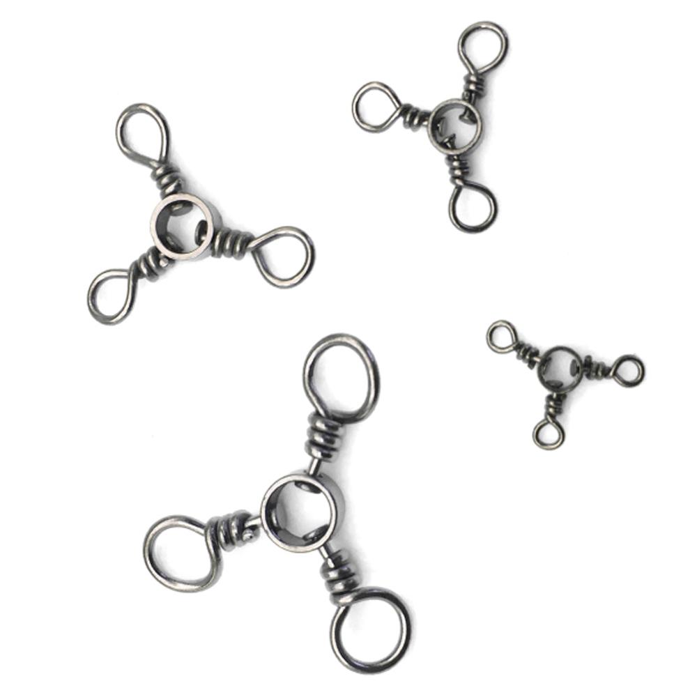 Рыболовные крючки Nickel Swivel Hook Трехсторонний вертлюг Рыболовные вертлюги Тройничные вертлюги Рыболовный соединитель