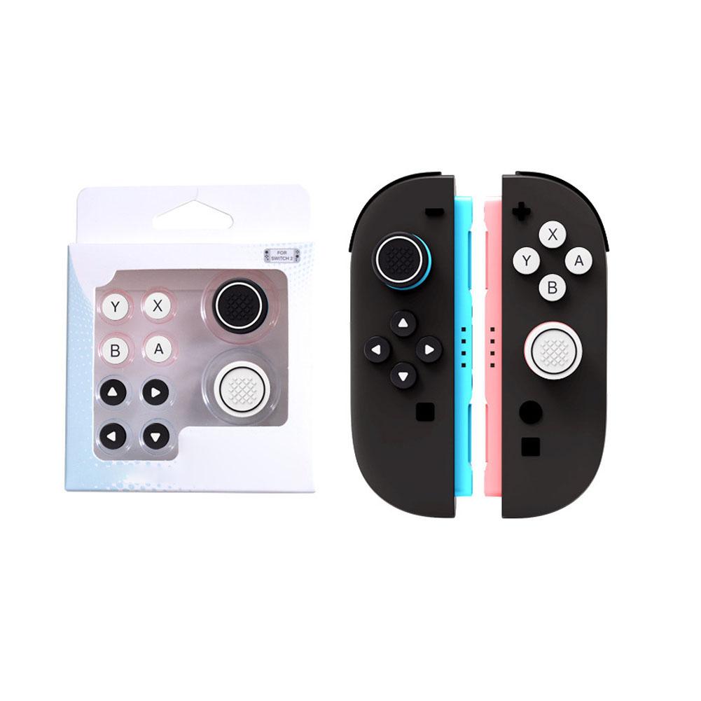 For Switch 2 Button Grips Caps Joystick Cap+button Sticker Set Silicone Material Button For Switch2 Accessories
