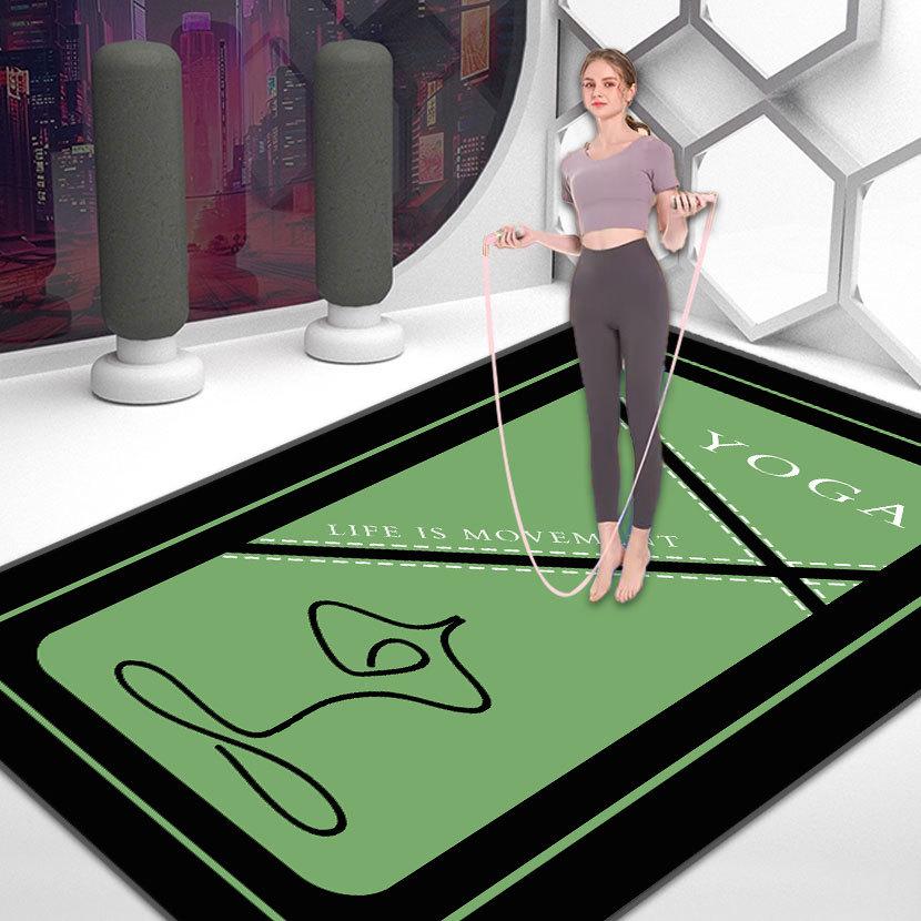 Нескользящий коврик для йоги, танцев и фитнеса с амортизацией для медитации и тихих упражнений