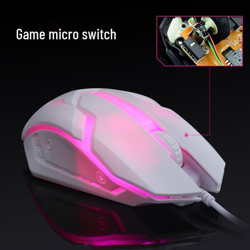 Бесшумная игровая проводная USB-мышь Limei S1 с подсветкой для настольного компьютера и ноутбука