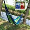 1 Pcs Thick Canvas Hammock Double Hammock Outdoor Camping Backpackaging Leisure Swing Portable Hanging Bed Wooden Stick Hammock