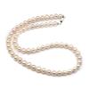 Women Necklace Warm White Pearl Necklace 7-8mm For Birthday Christmas Halloween Gifts 45cm