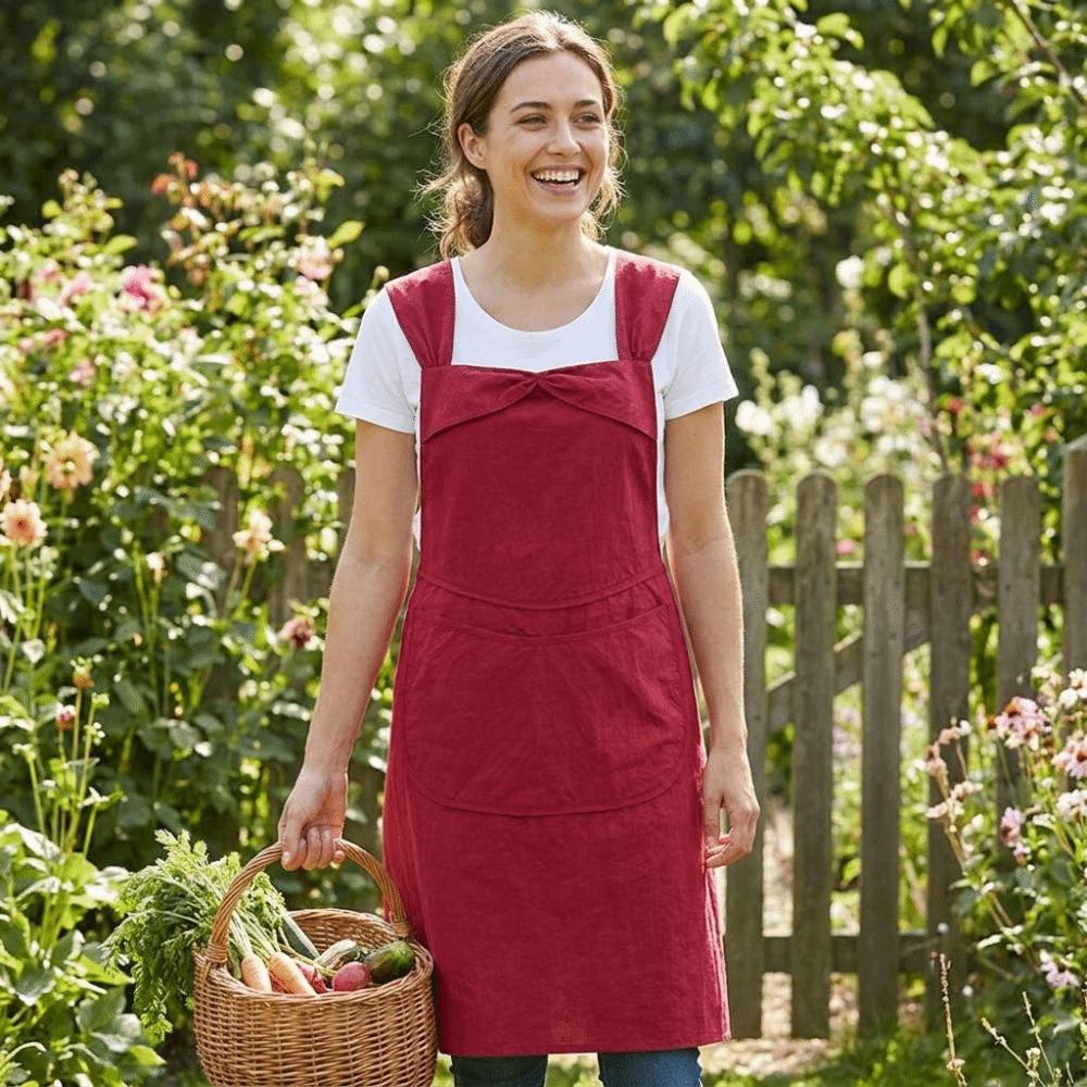 Small Fresh Waterproof Apron Adjustable Catering Work Uniform Stylish Kitchen Apron Cafe