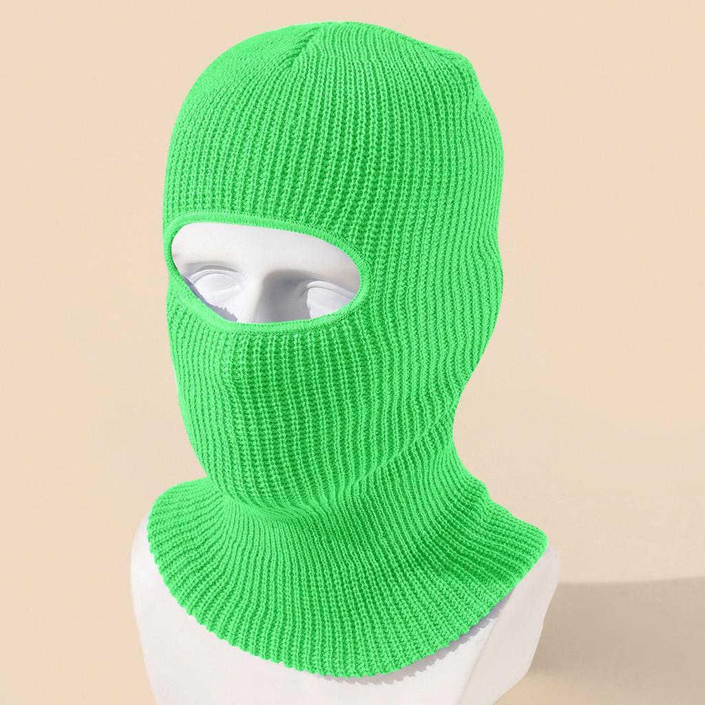 1-Hole Ski Mask Knitted Face Cover Adult Winter Balaclava Full Face Mask For Winter Outdoor Sports