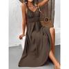 Textured Summer Dress: New Arrival – Sleeveless, Spaghetti-Strap, Casual Pleated Dress for Women