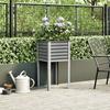 VidaXL Planter Grey 45x45x88 Cm Steel, Outdoor Planter, Flower Box, Tomato Planter, Terrace Planter, Container 4008964