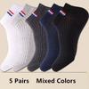 10 Pair High Quality Men Ankle Socks Breathable Cotton Sports Socks Mesh Casual Athletic Summer Thin Cut Short Sokken Size 38-48